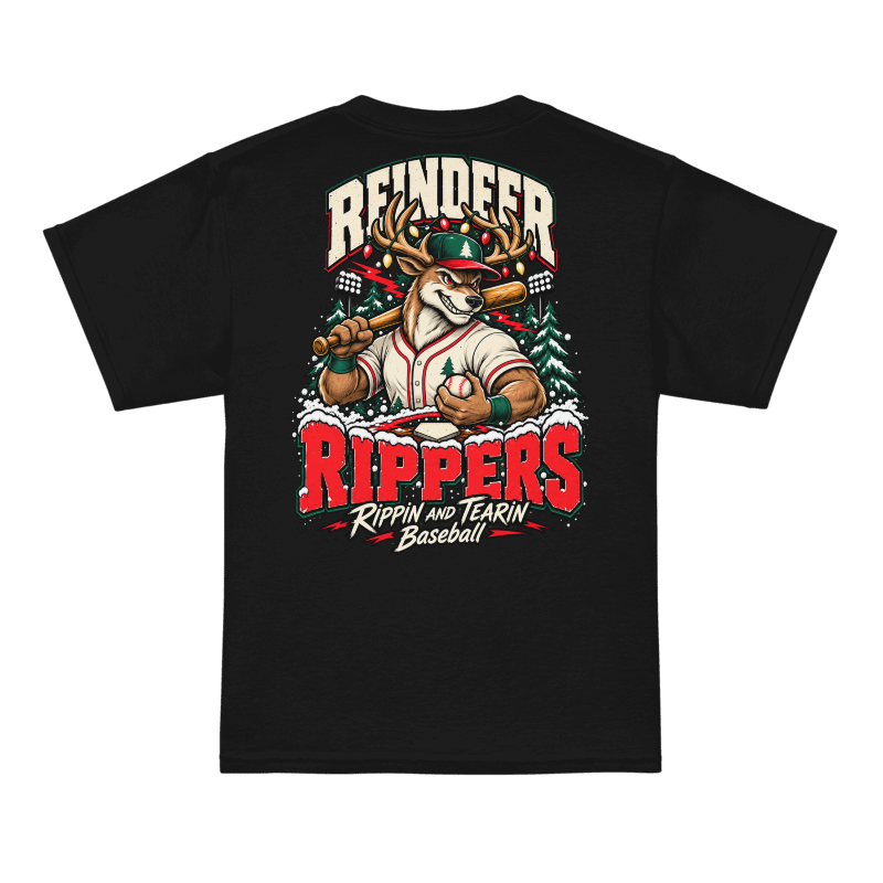 Reindeer Rippers, back design mockup