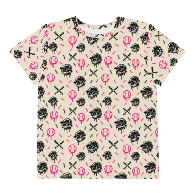 Skull Drip Tee, native Printful front mockup